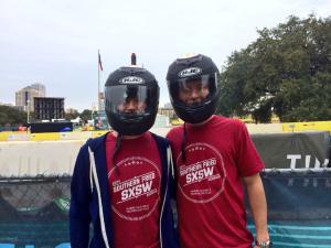 Adam Naide and I, rocking the Mario Kart exhibit at SXSW Gaming!