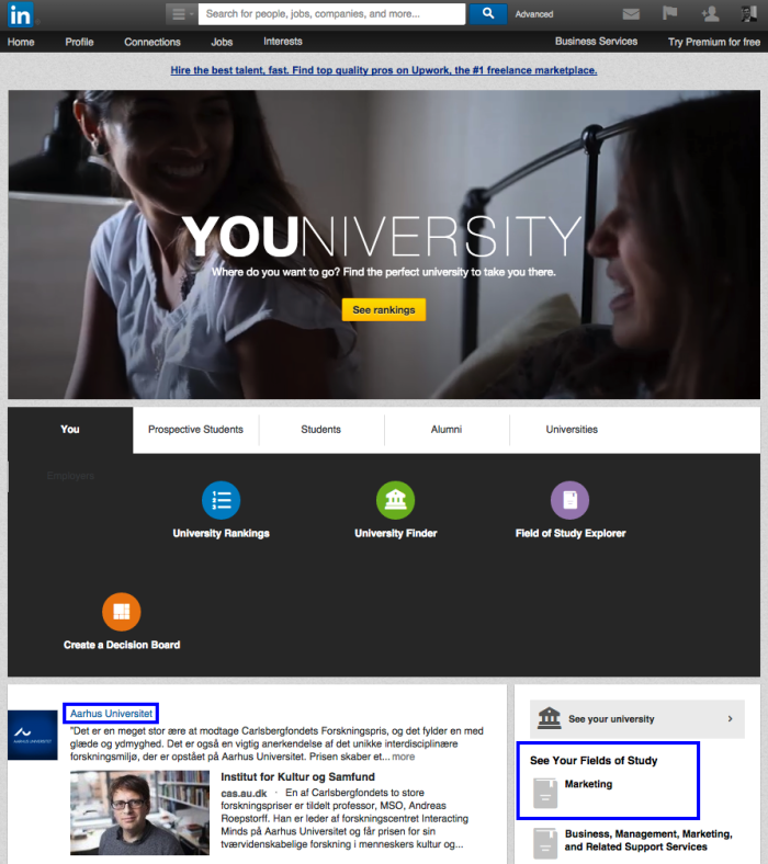 homepage feed
