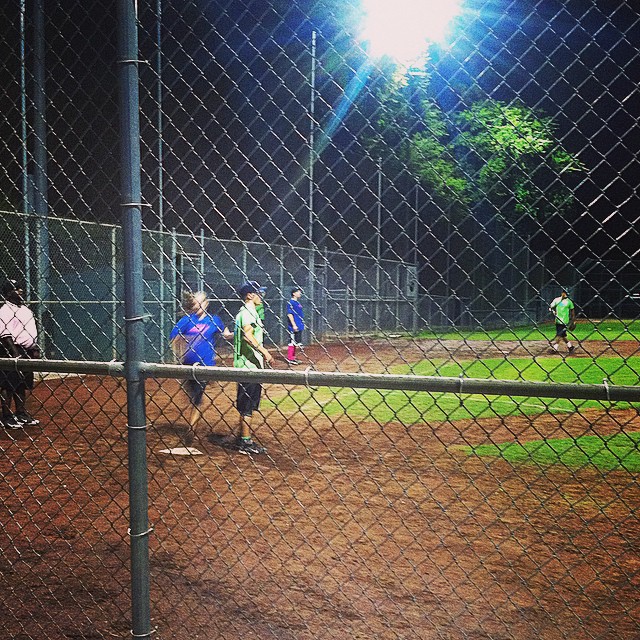 Look who got on base and all the way home! @ktabrams! Go team Hawks + @insightpool