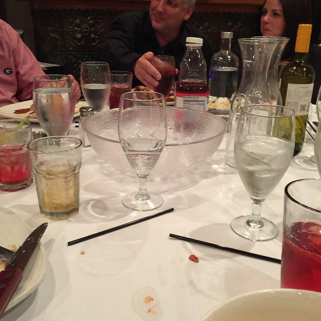 When bad service redeems itself, you get a bowl of ice, handle of vodka, and bottle of cranberry.