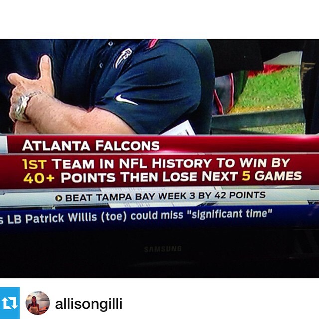 #Repost from @allisongilli
---
Oh you know, just breakin records #riseup? #falcons #fail